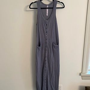 Wilt Blue Button Up Maxi Dress size small